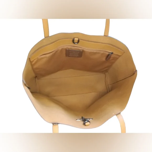 Coach NWOT Tan Leather Tote Bag - Picture 11 of 16
